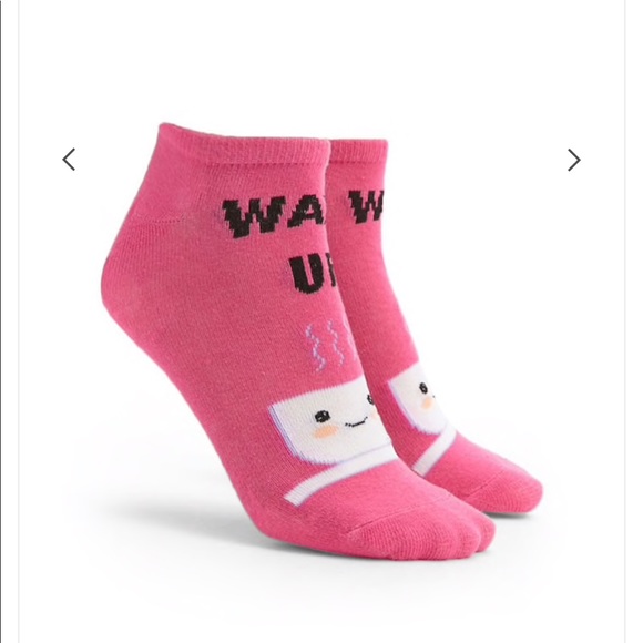 ❣️3/$15❣️ WAKE UP Ankle Socks - Picture 3 of 3